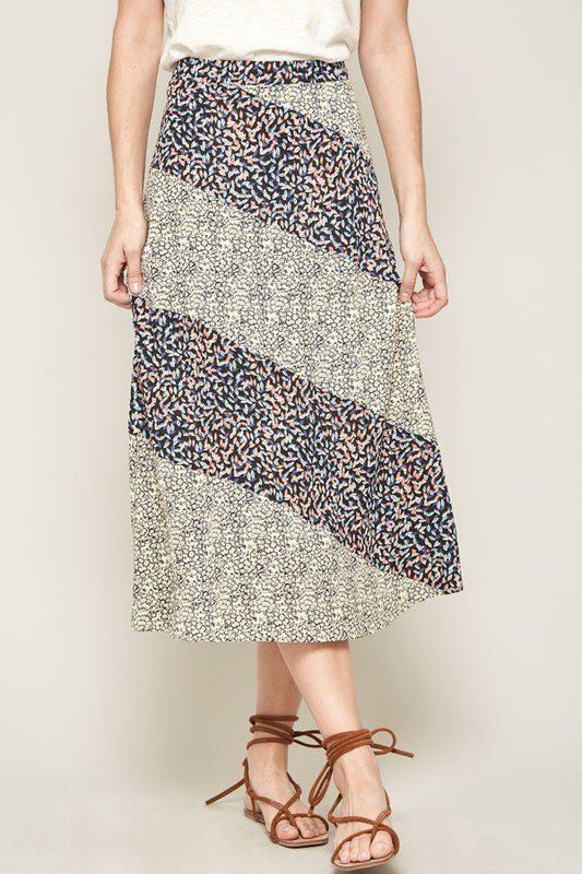 A Floral-print Woven Midi Skirt - Absolute Fashion 2020