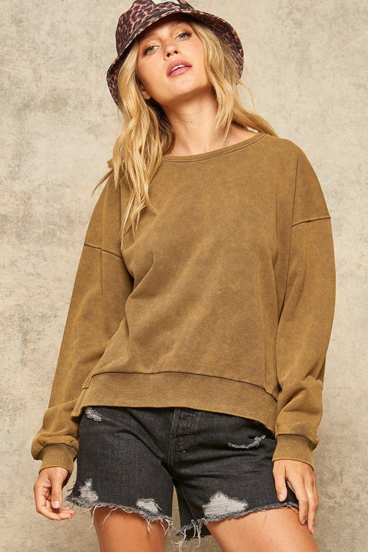A Mineral Wash Knit Sweater - Absolute Fashion 2020