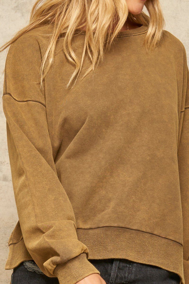 A Mineral Wash Knit Sweater - Absolute Fashion 2020