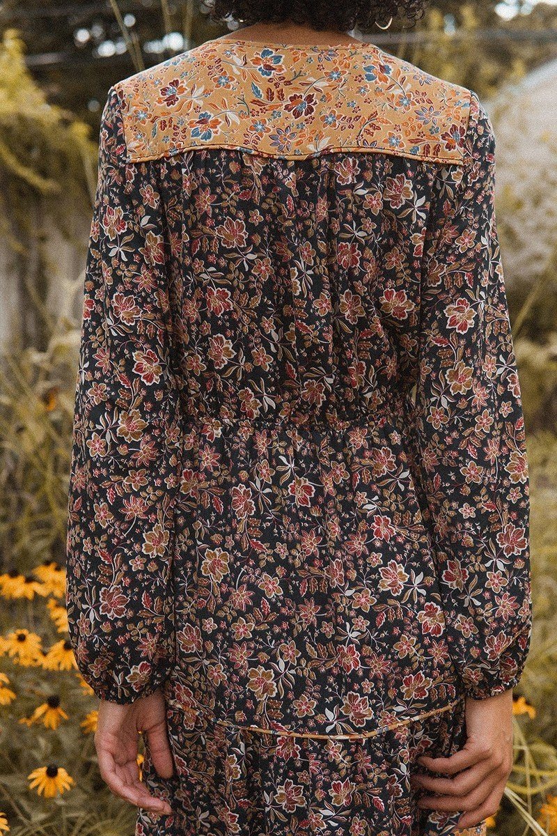 A Floral-print Woven Midi Dress - Absolute Fashion 2020