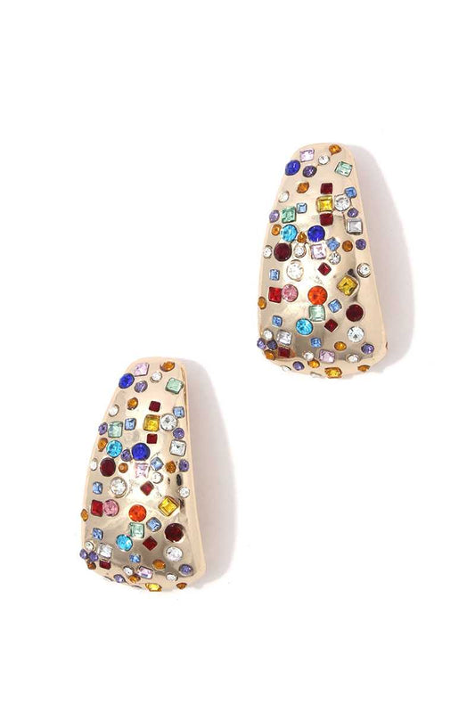 Rhinestone Metal Earring - Absolute Fashion 2020