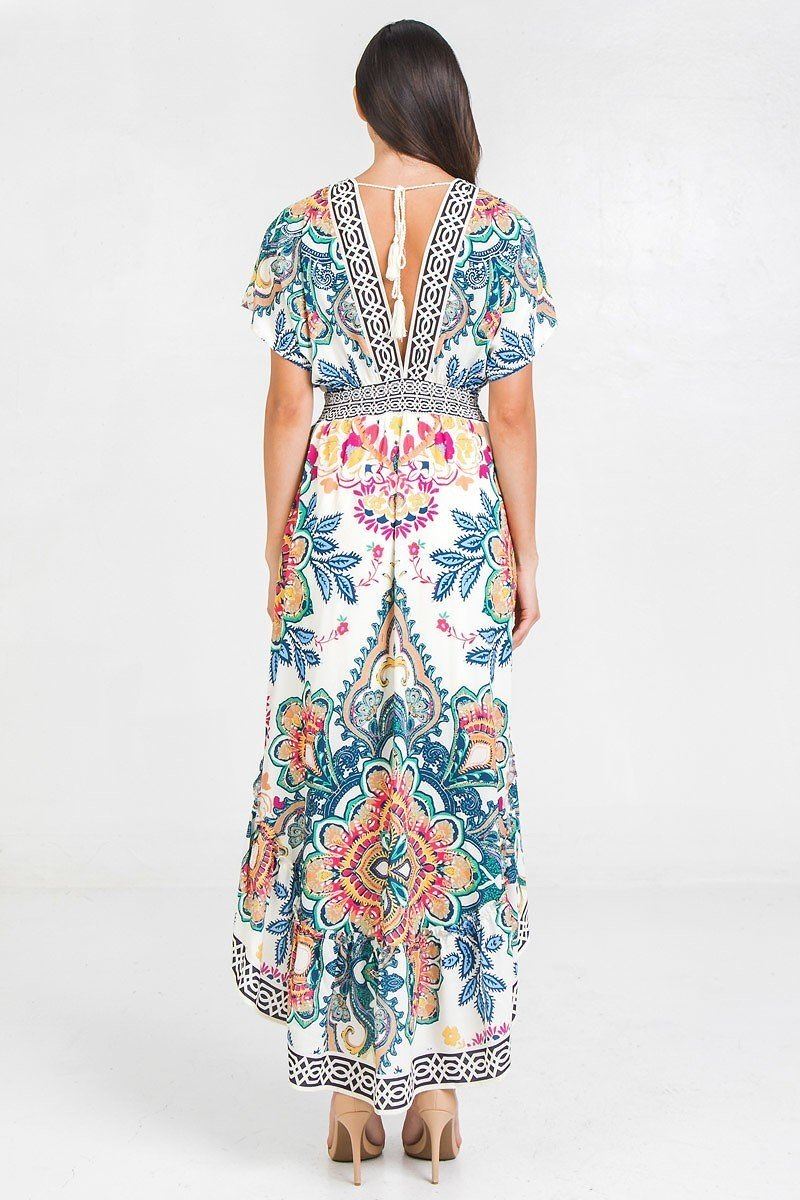 A Printed Woven Hi-lo Dress - Absolute Fashion 2020