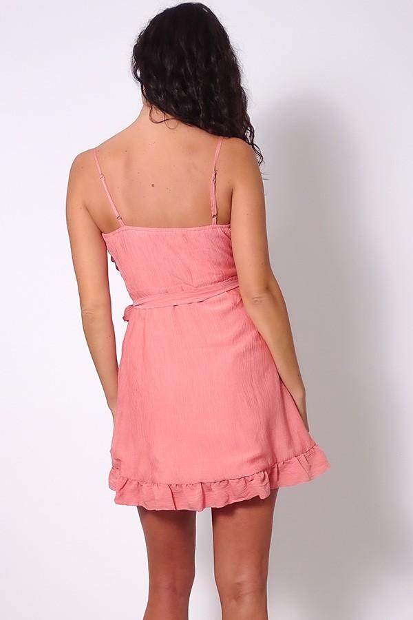 Ruffled Detail Surplus Wrap Dress - Absolute Fashion 2020