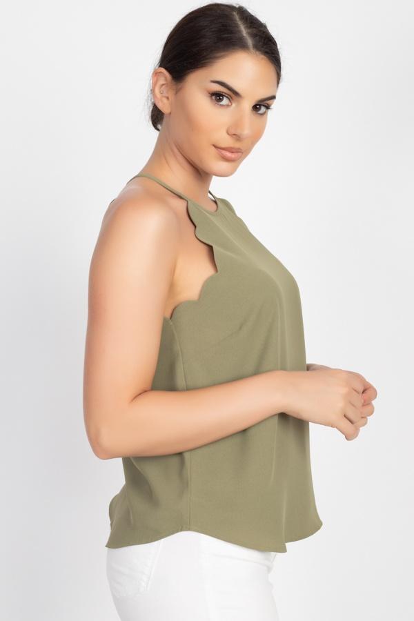 Halter Neck Scallop Top - Absolute Fashion 2020