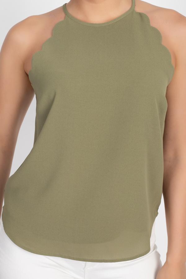 Halter Neck Scallop Top - Absolute Fashion 2020