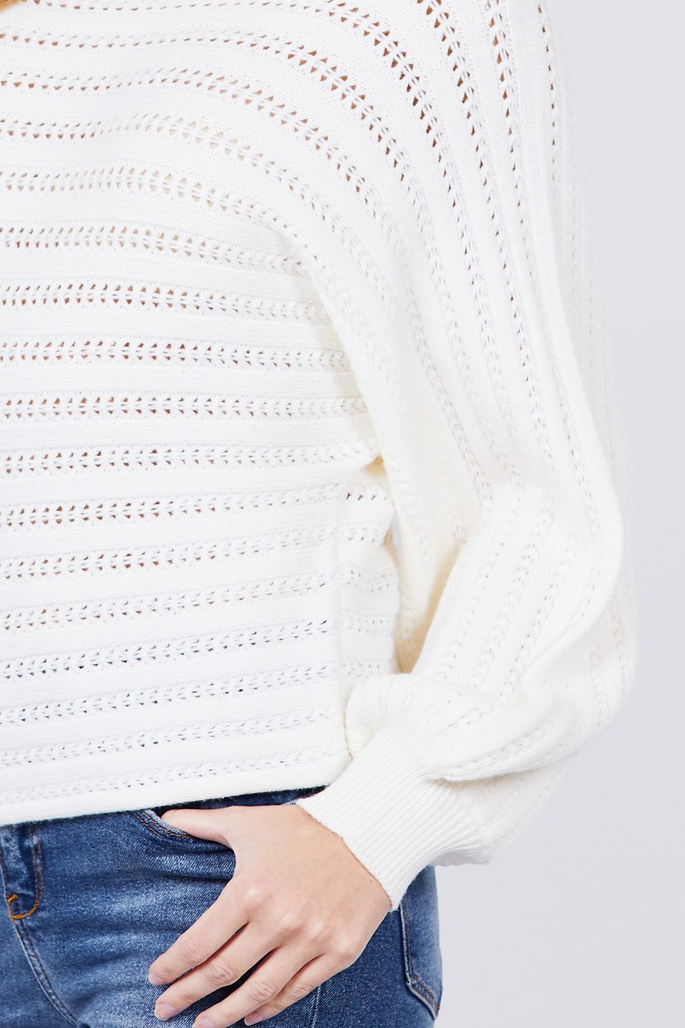 Dolman Sleeve Boat Neck Sweater - Absolute Fashion 2020