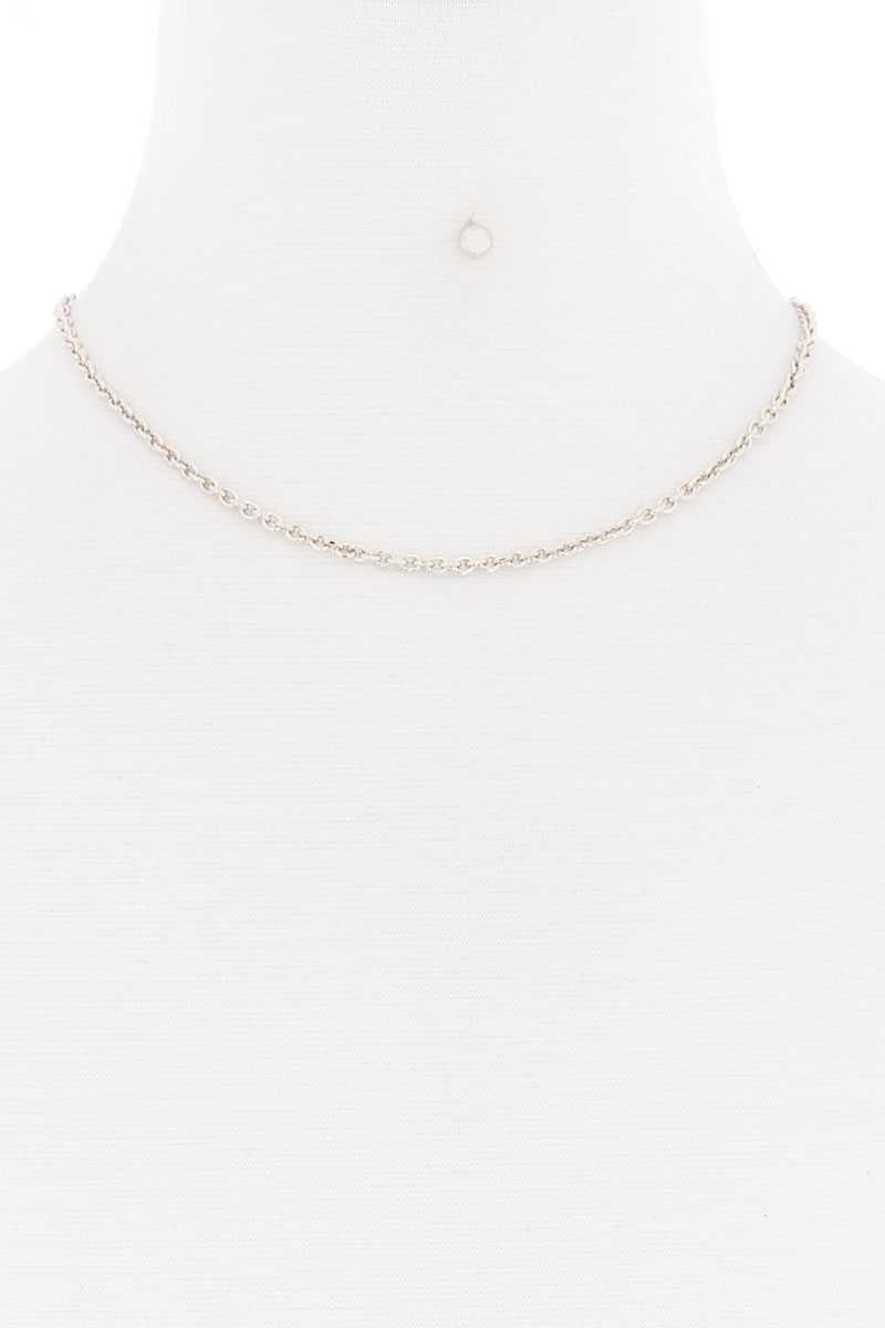 Basic Simple Metal Chain Single Necklace - Absolute Fashion 2020