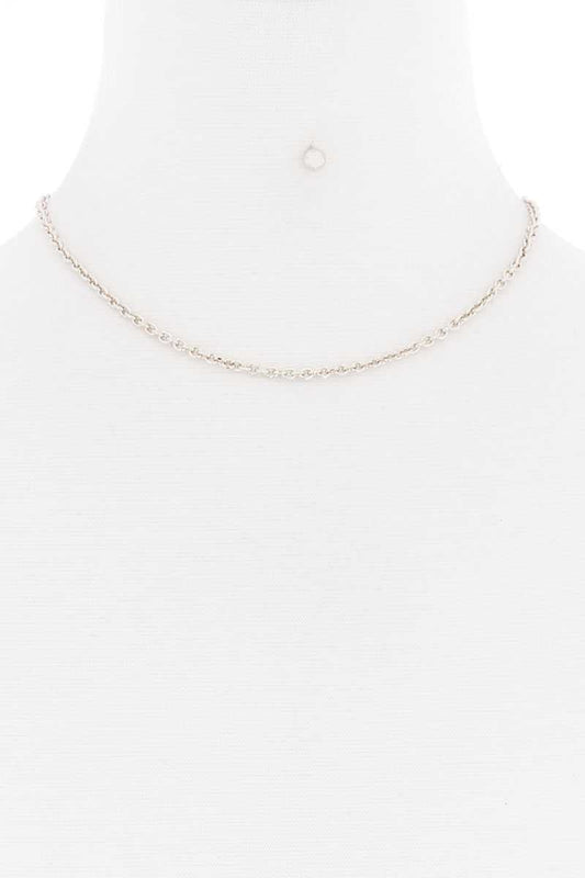 Basic Simple Metal Chain Single Necklace - Absolute Fashion 2020