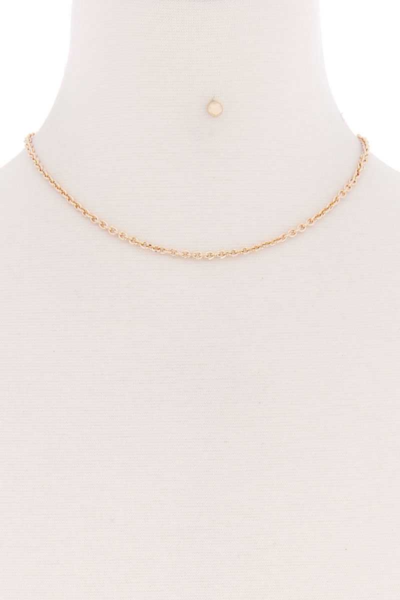 Basic Simple Metal Chain Single Necklace - Absolute Fashion 2020