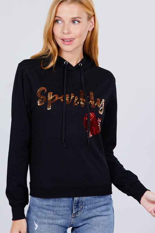 Sparkly Sequins Hoodie Pullover - Absolute Fashion 2020