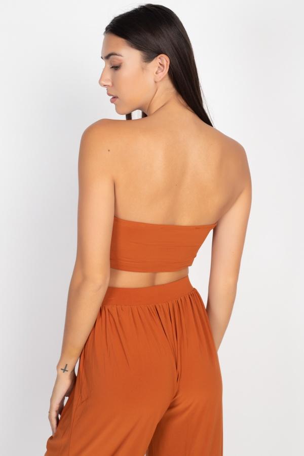 Front Tie Top & Pants Set - Absolute Fashion 2020