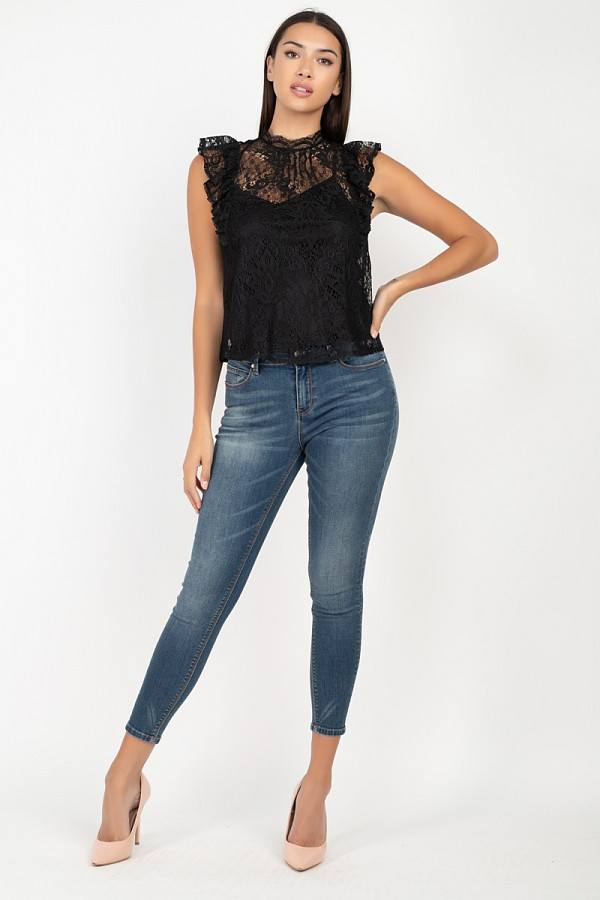 Sleeveless Lace Lining Top - Absolute Fashion 2020