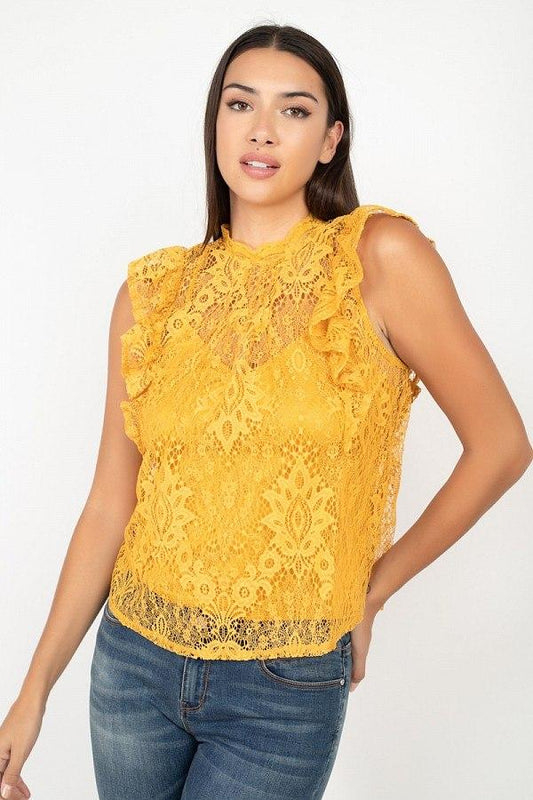 Sleeveless Lace Lining Top - Absolute Fashion 2020