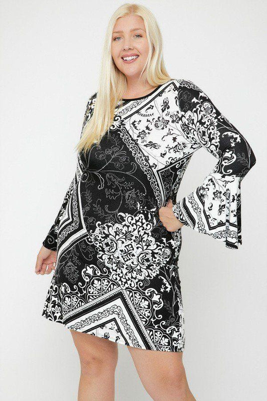Bell Sleeves Print Dress - Absolute Fashion 2020