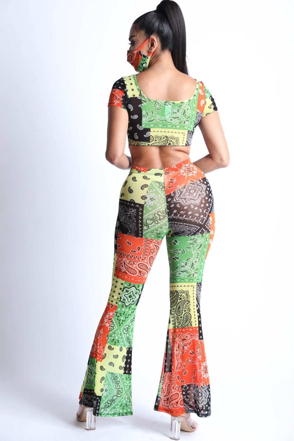 Bandanna Patchwork Mesh Set - Absolute Fashion 2020