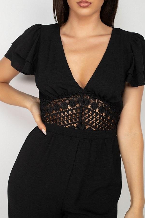 V-neck Lace Jumpsuit - Absolute Fashion 2020
