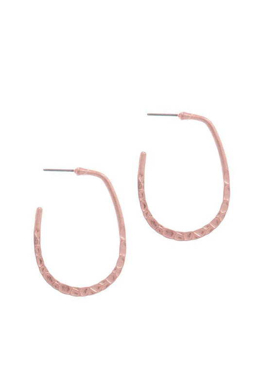 Texture Metal Circle Drop Earring - Absolute Fashion 2020