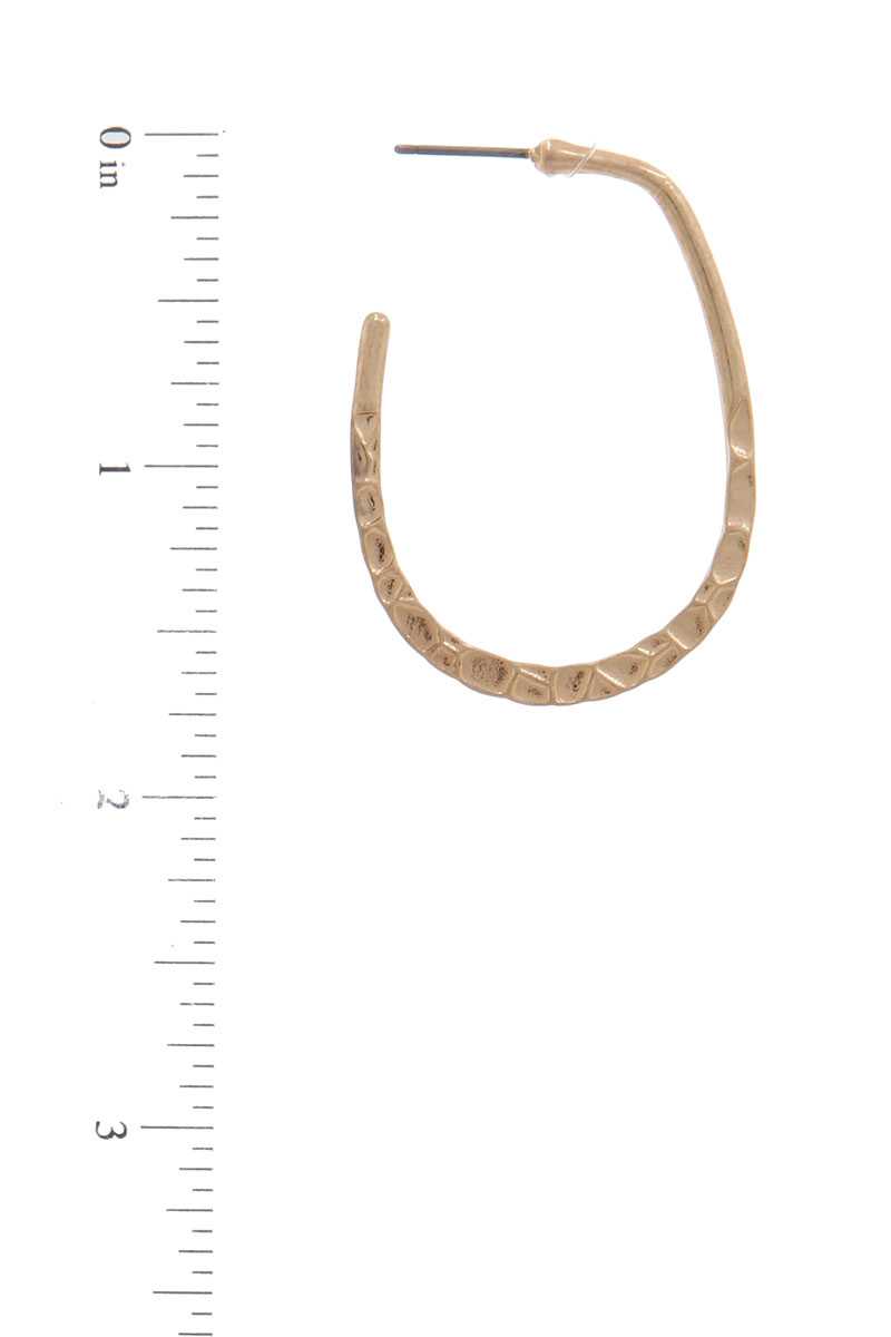 Texture Metal Circle Drop Earring - Absolute Fashion 2020