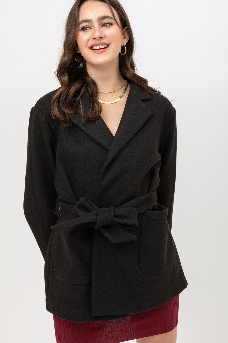 Fleece Belted Coat - Absolute Fashion 2020