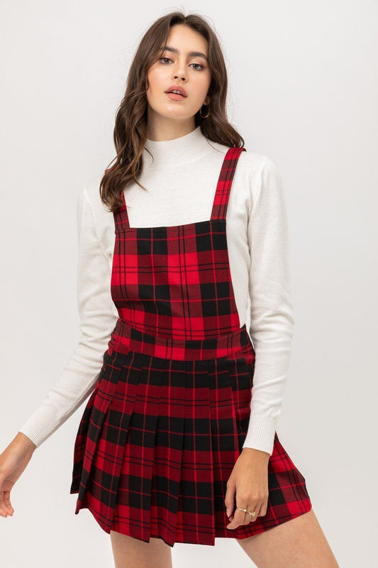 Woven Stretch Plaid Pleated Skirtall - Absolute Fashion 2020
