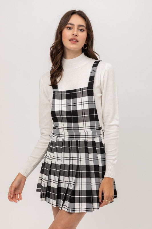 Woven Stretch Plaid Pleated Skirtall - Absolute Fashion 2020