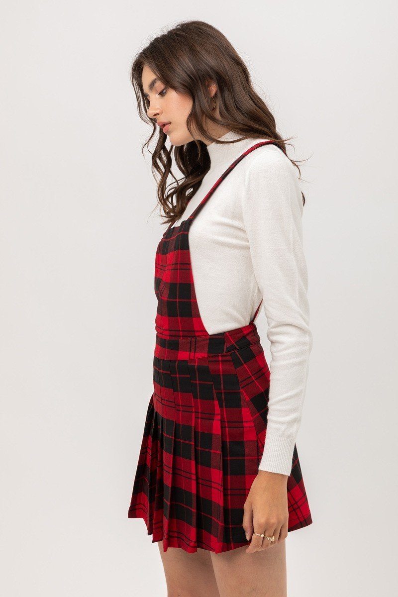 Woven Stretch Plaid Pleated Skirtall - Absolute Fashion 2020