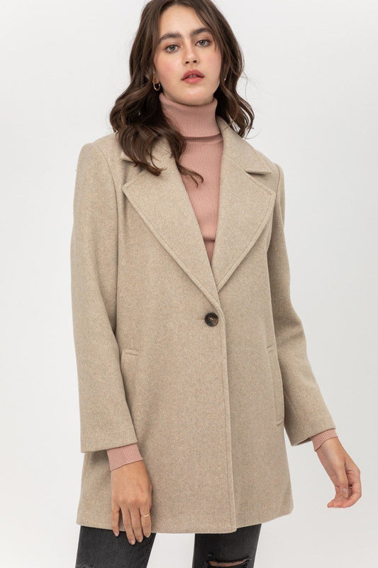 Fleece Single Breasted Coat - Absolute Fashion 2020