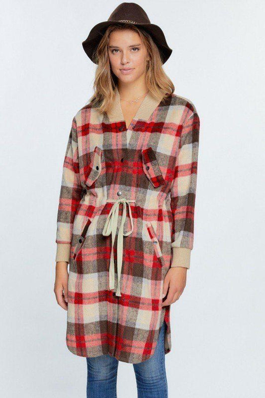 Tartan Plaid Print Oversize Jacket. - Absolute Fashion 2020