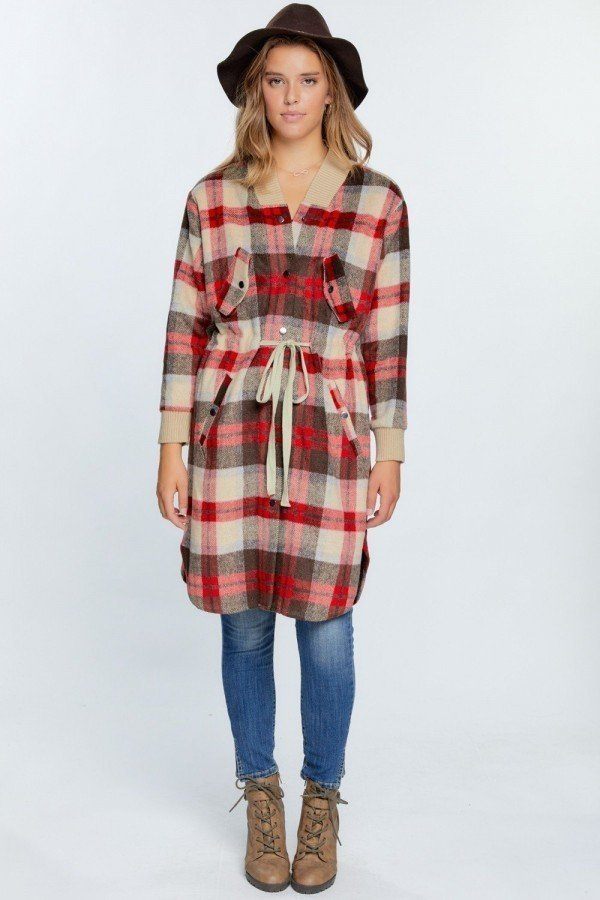 Tartan Plaid Print Oversize Jacket. - Absolute Fashion 2020