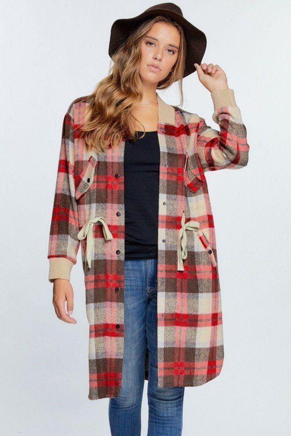 Tartan Plaid Print Oversize Jacket. - Absolute Fashion 2020