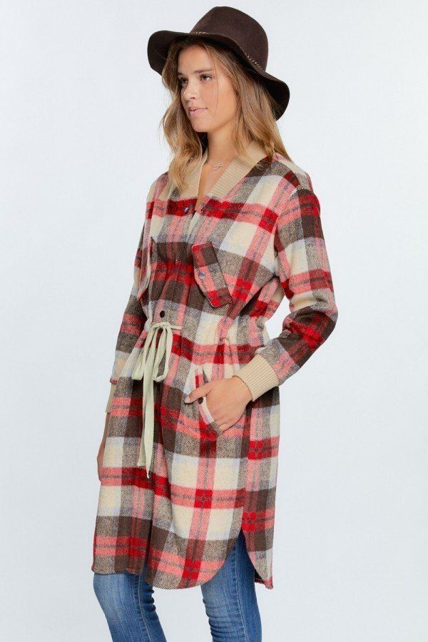 Tartan Plaid Print Oversize Jacket. - Absolute Fashion 2020