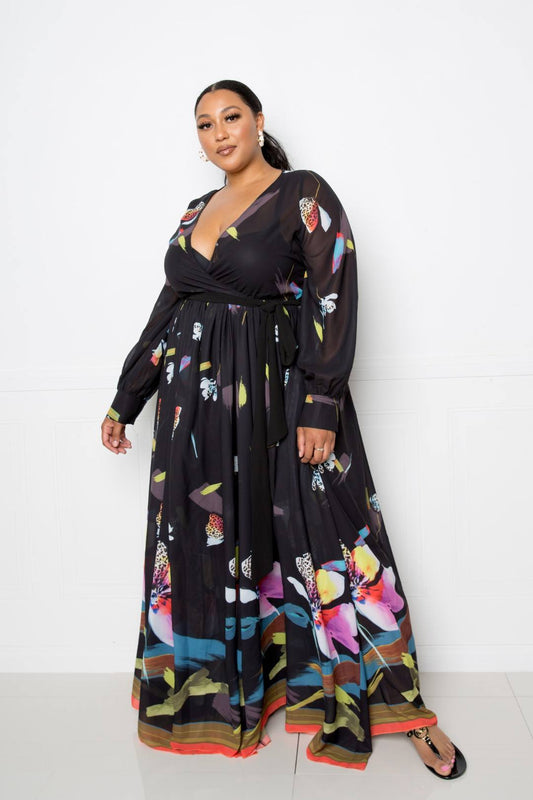 Tropical Print Maxi Dress - Absolute Fashion 2020