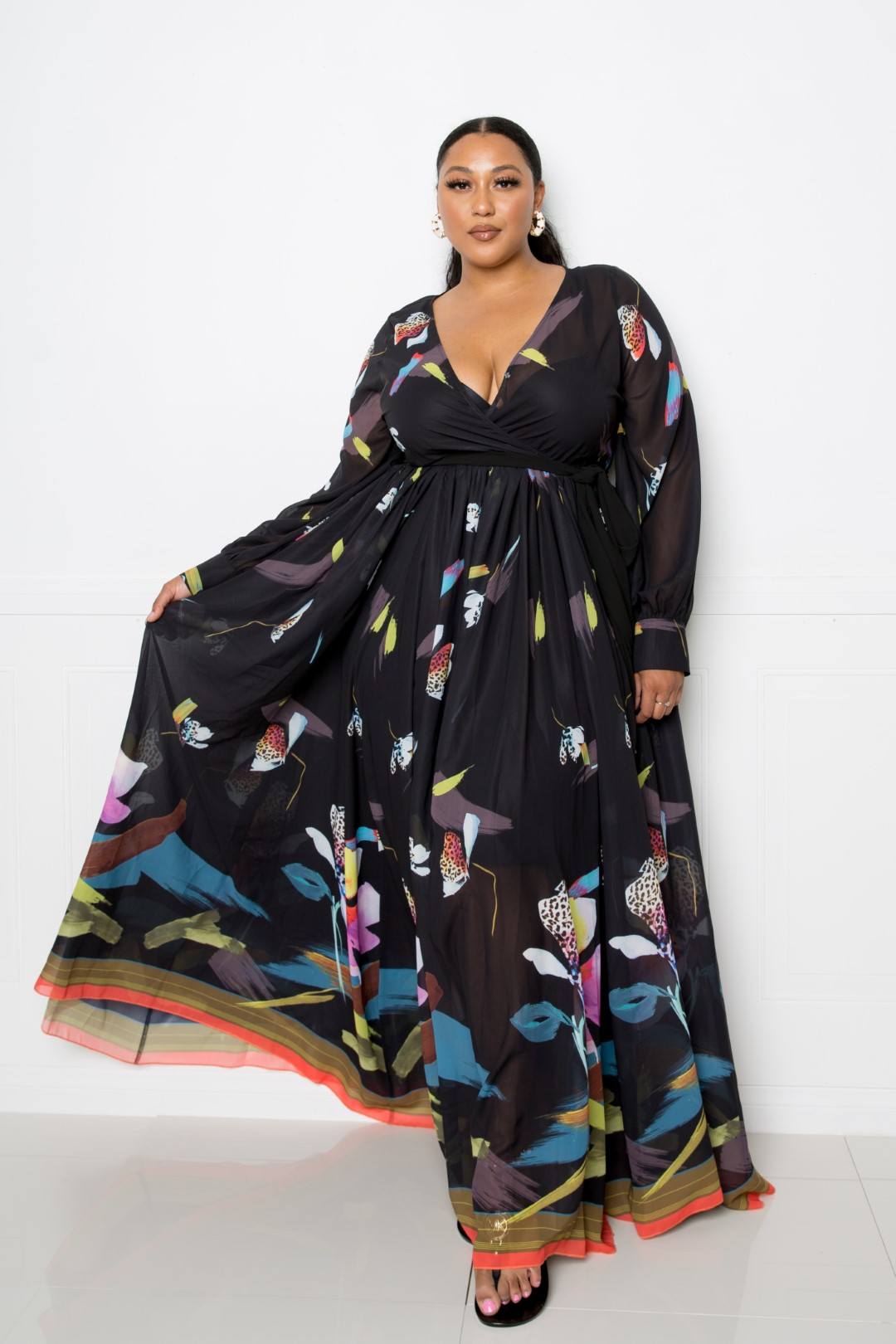 Tropical Print Maxi Dress - Absolute Fashion 2020