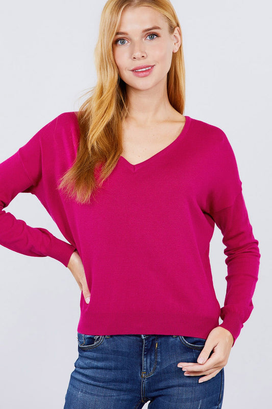 V-neck Back Cross Sweater - Absolute Fashion 2020