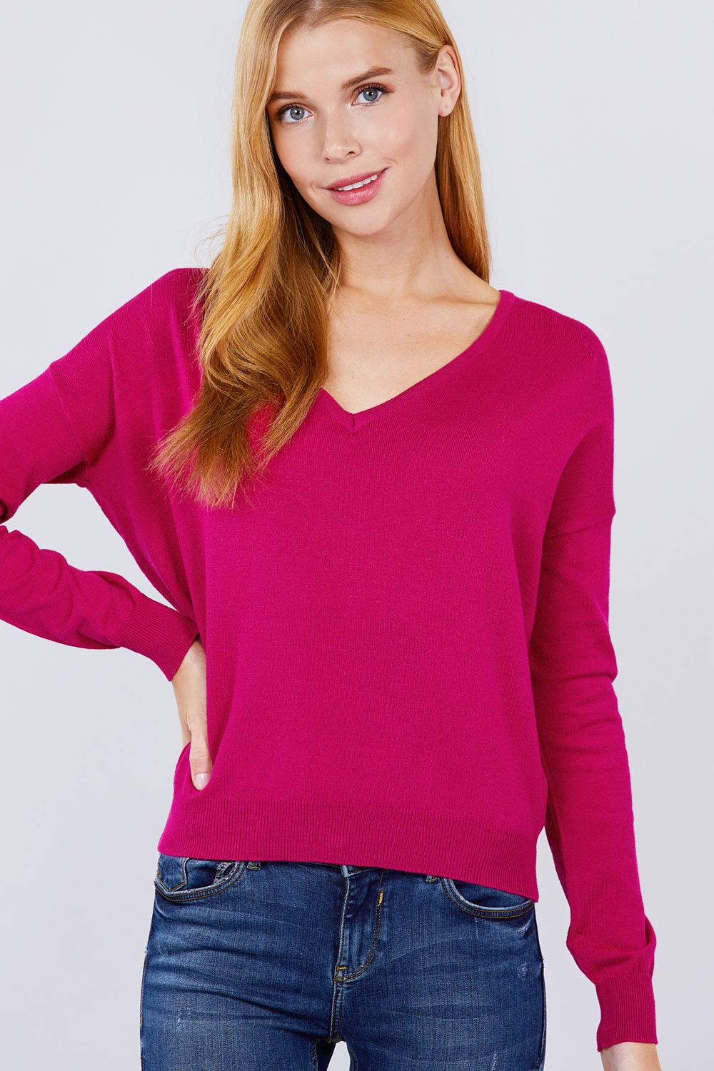 V-neck Back Cross Sweater - Absolute Fashion 2020