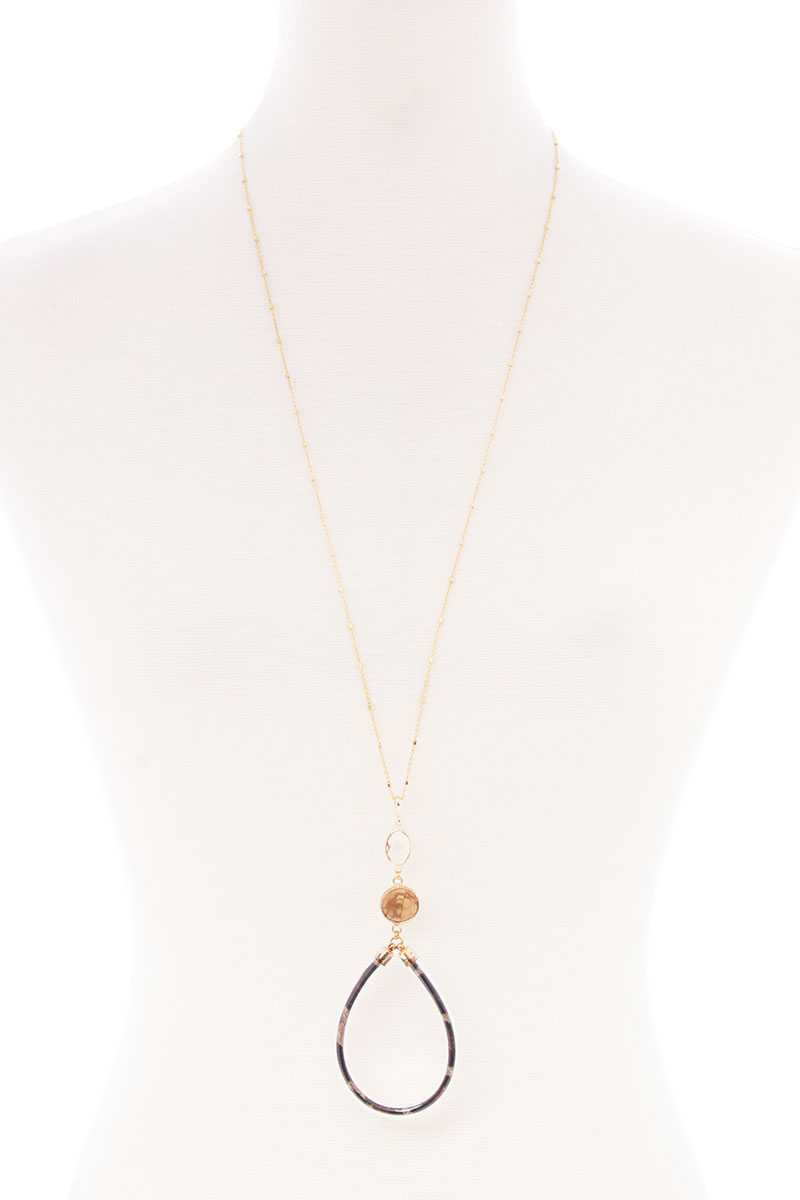 Teardrop Pendant Long Necklace - Absolute Fashion 2020