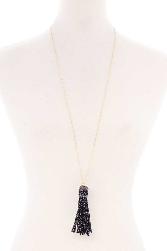 Seed Bead Tassle Long Necklace - Absolute Fashion 2020