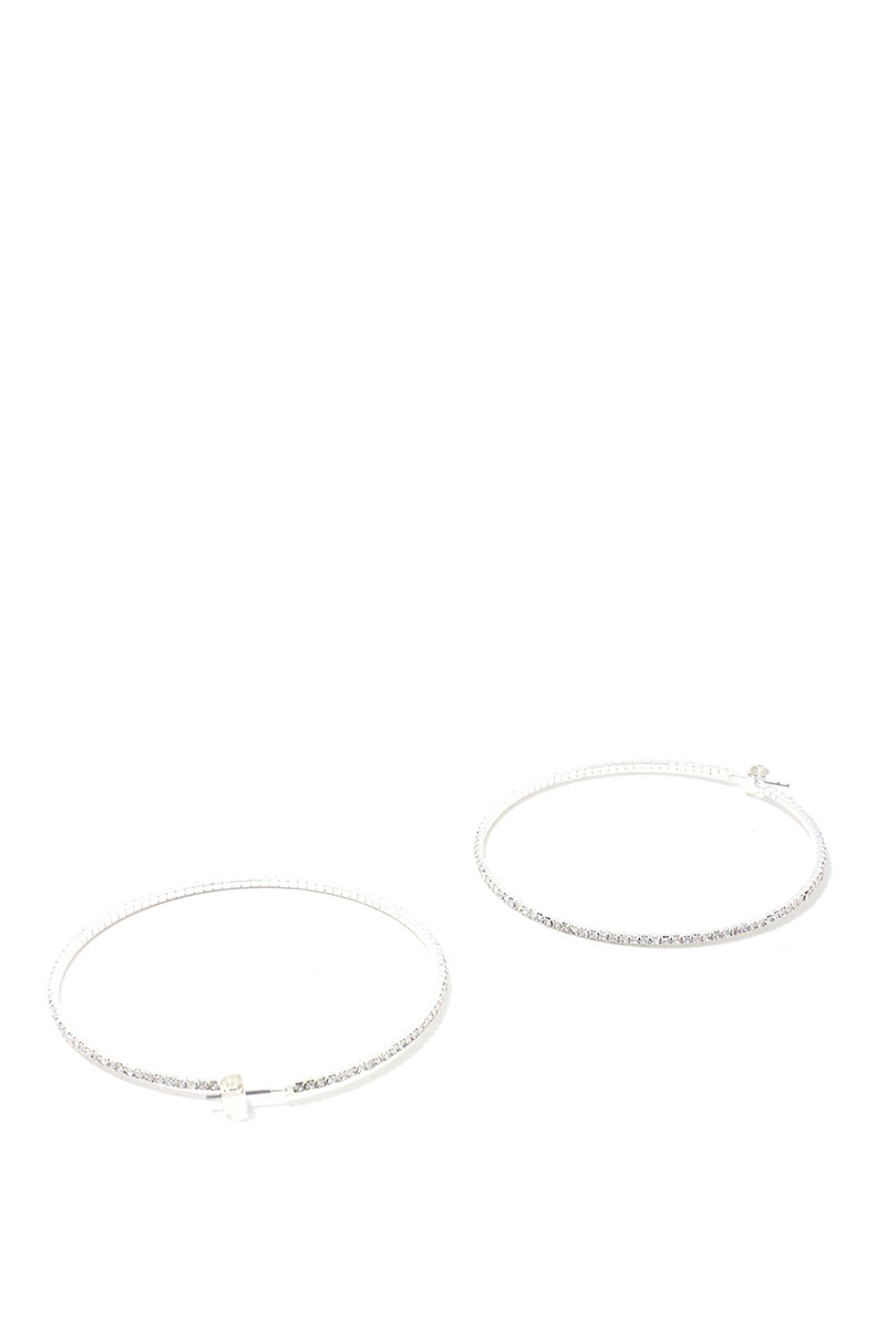 Rhinestone Hoop Earring - Absolute Fashion 2020