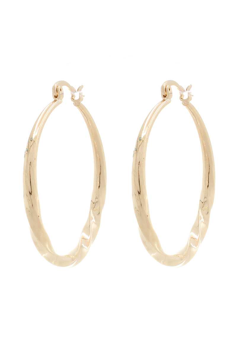 Twist Metal Hoop Earring - Absolute Fashion 2020