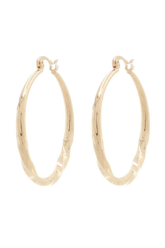 Twist Metal Hoop Earring - Absolute Fashion 2020