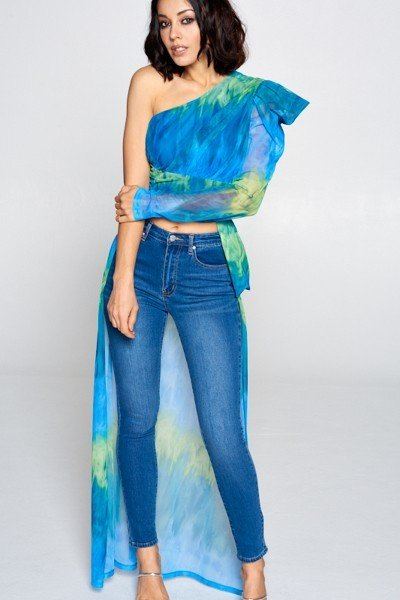 Tie Dye One Shoulder Top - Absolute Fashion 2020