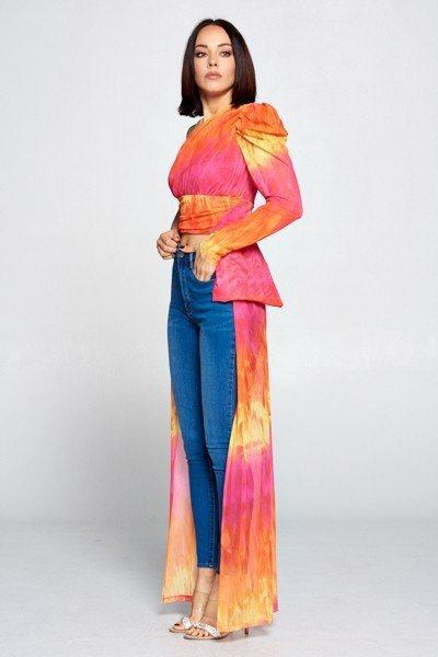 Tie Dye One Shoulder Top - Absolute Fashion 2020