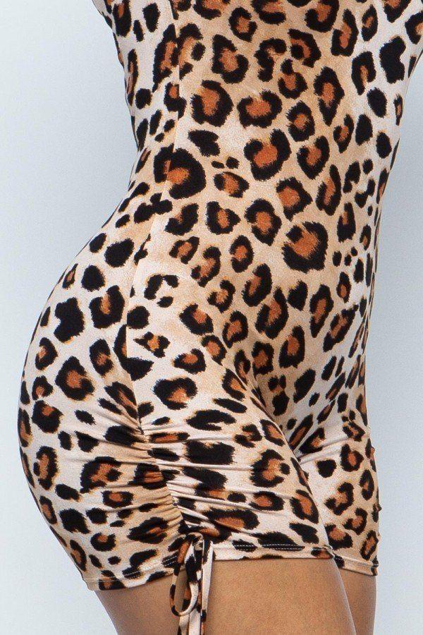 Dty Print Long Slv Romper Side Cinch Tie - Absolute Fashion 2020