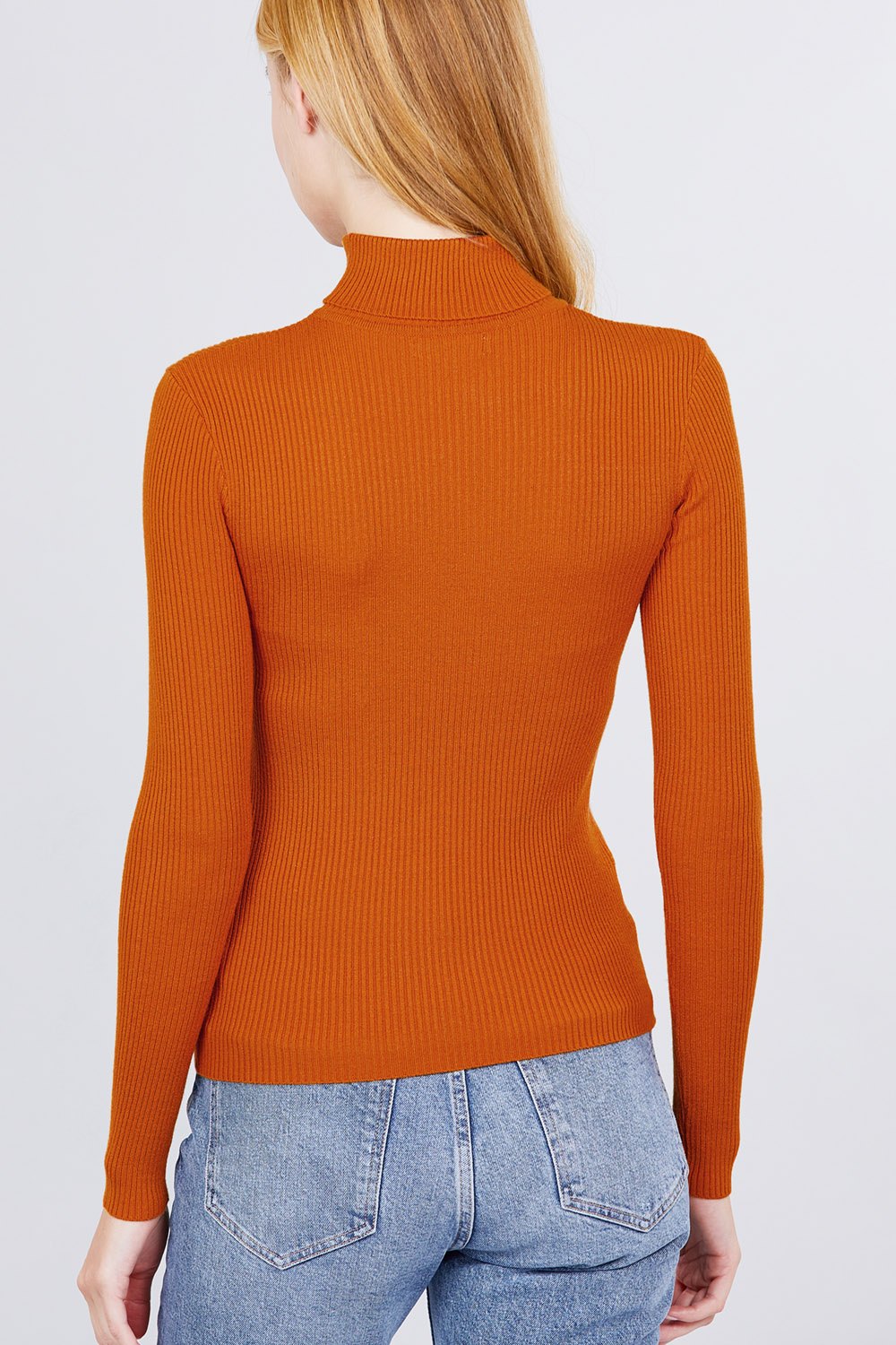 Turtle Neck Viscose Rib Sweater - Absolute Fashion 2020