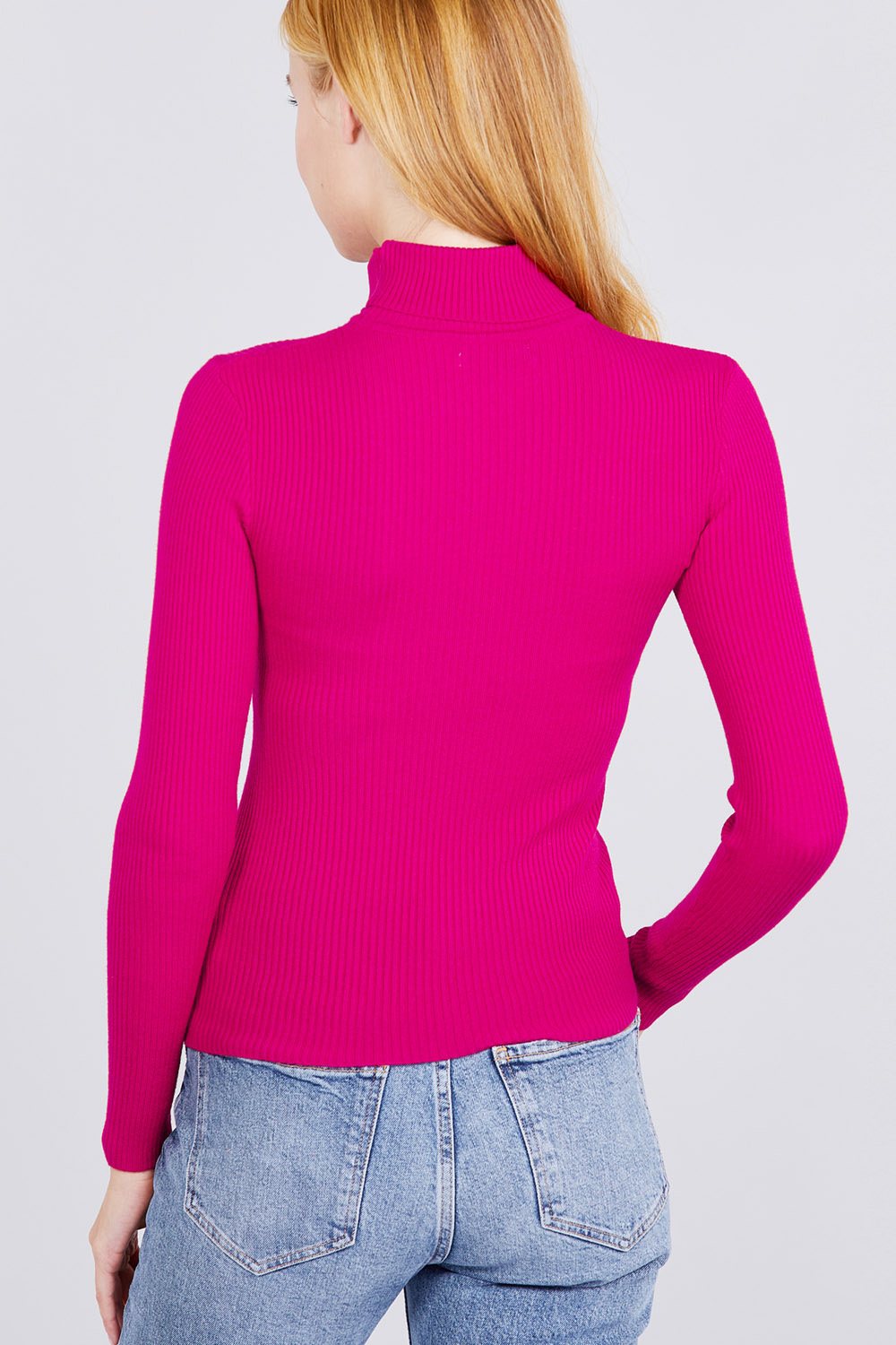 Turtle Neck Viscose Rib Sweater - Absolute Fashion 2020