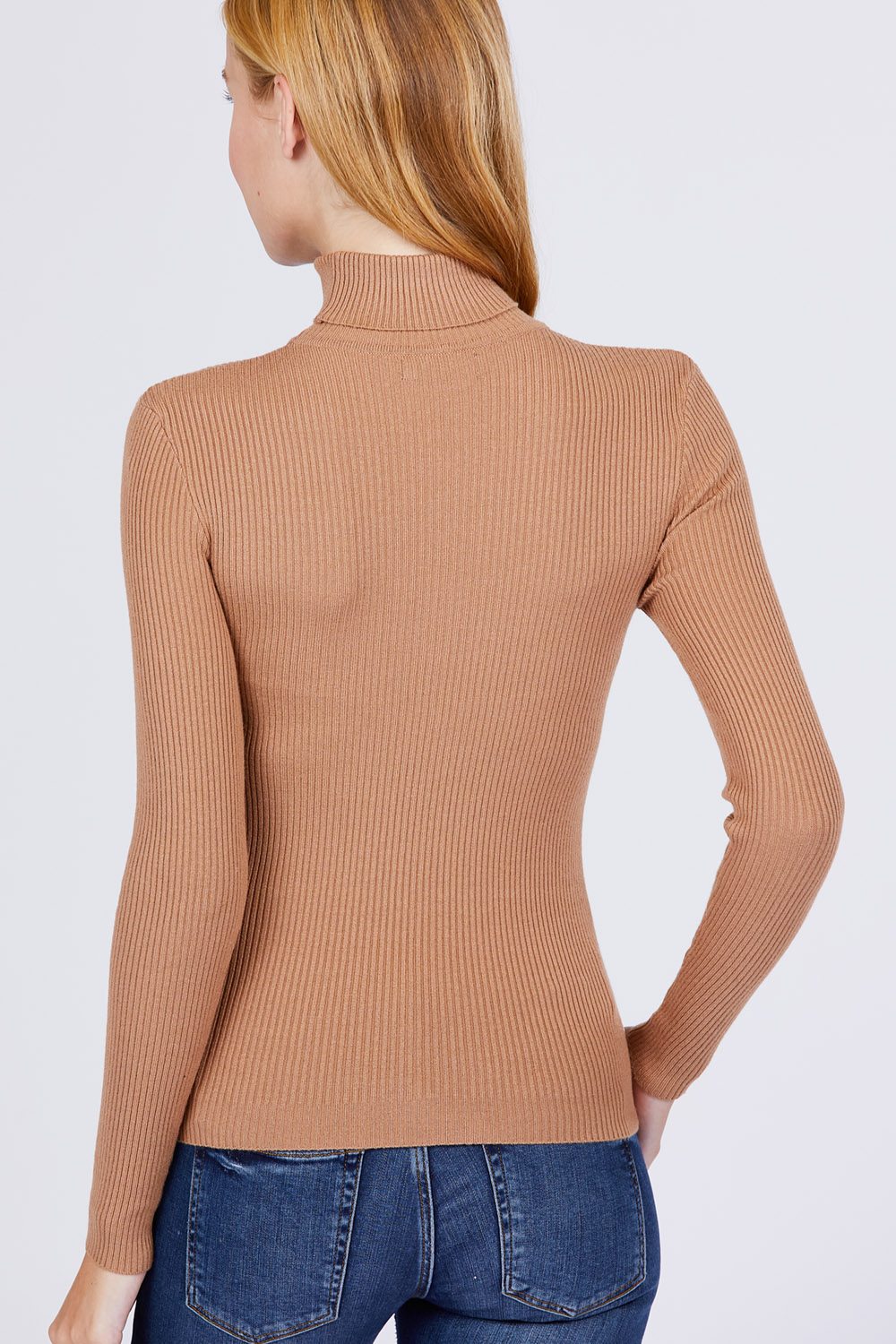 Turtle Neck Viscose Rib Sweater - Absolute Fashion 2020