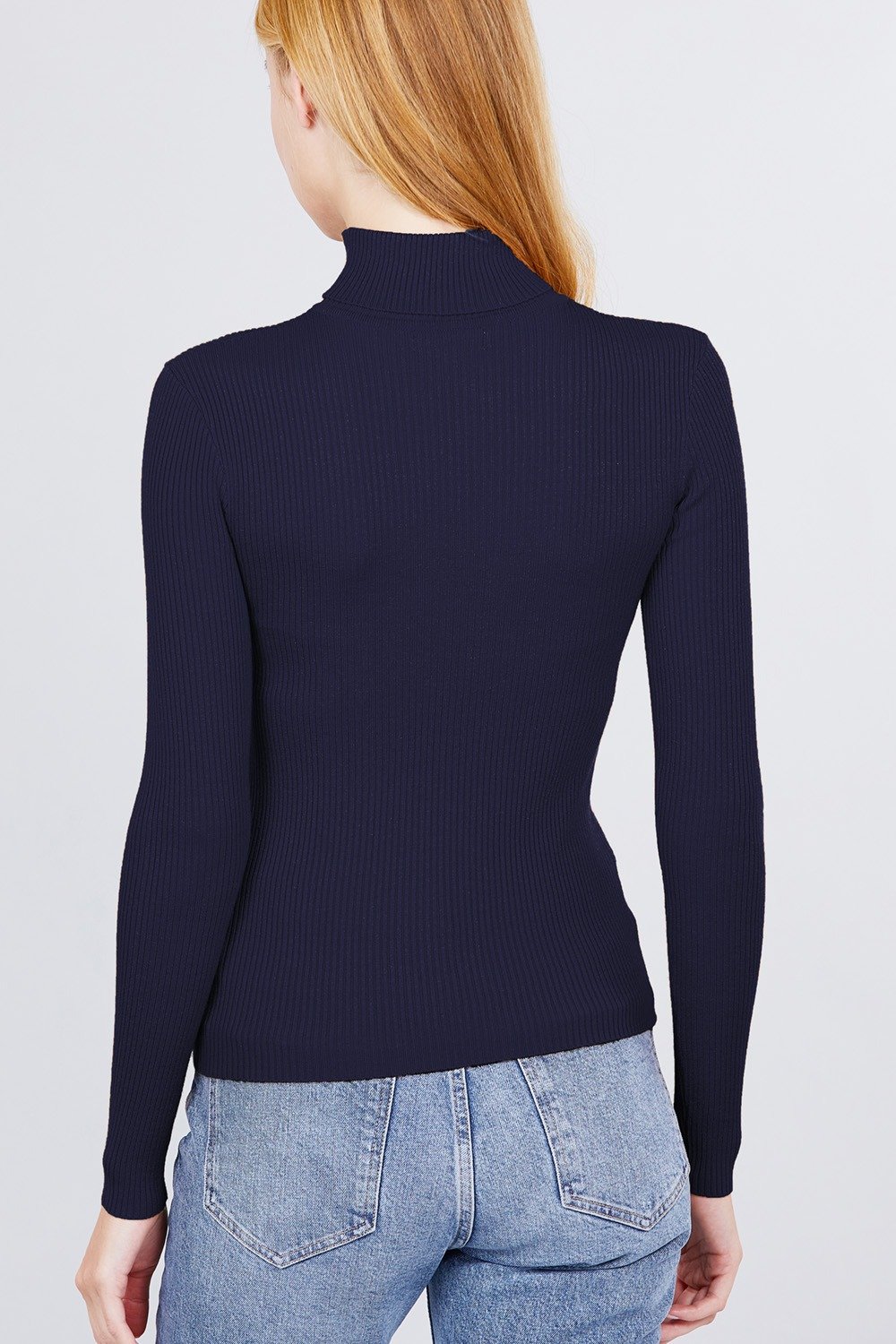 Turtle Neck Viscose Rib Sweater - Absolute Fashion 2020