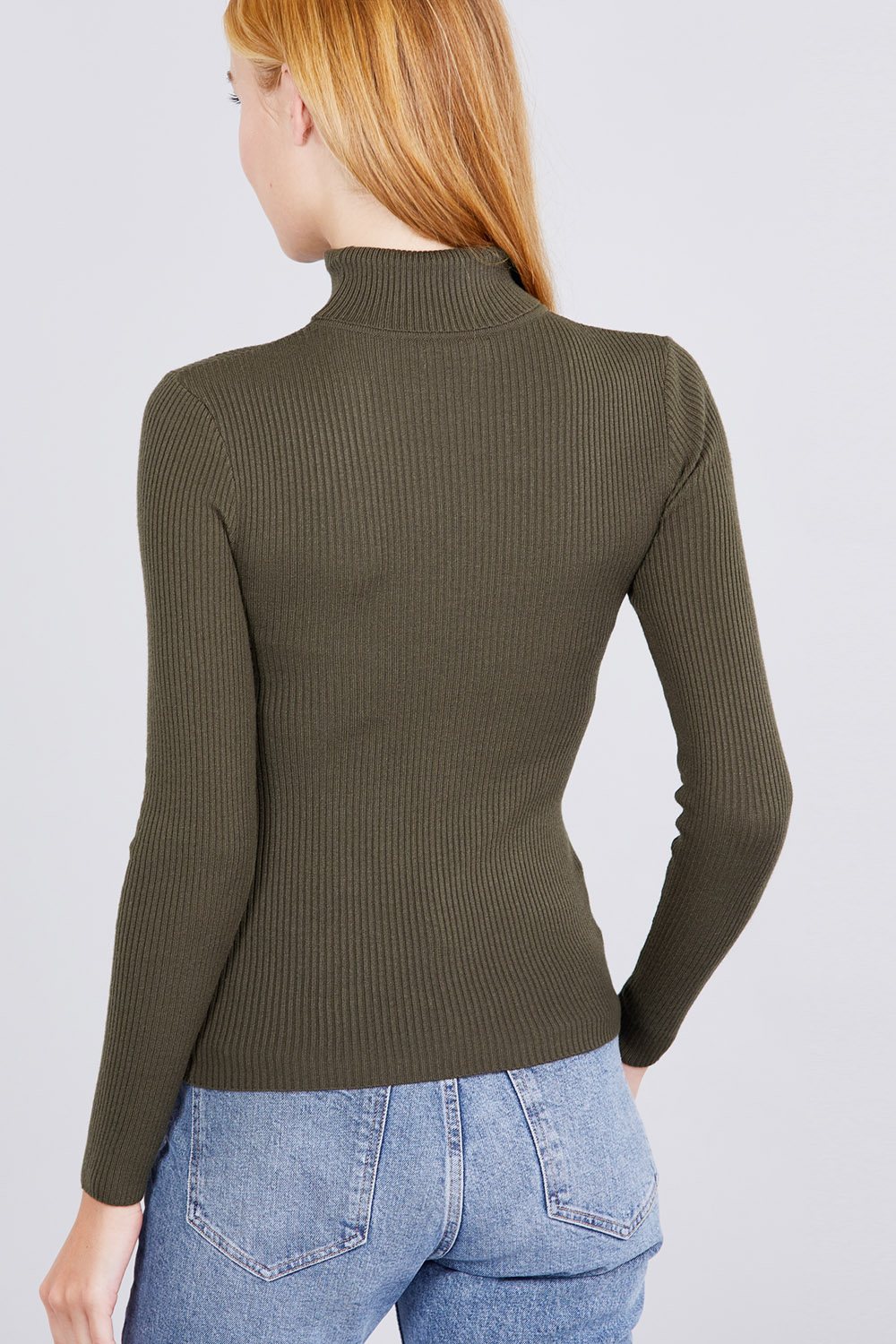 Turtle Neck Viscose Rib Sweater - Absolute Fashion 2020