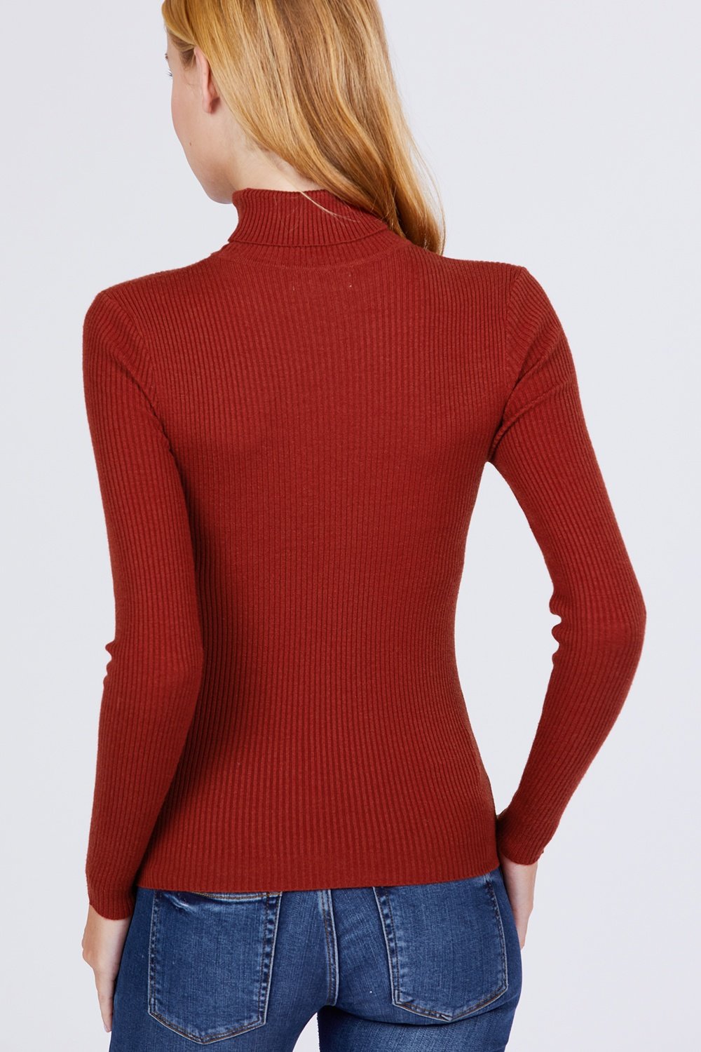 Turtle Neck Viscose Rib Sweater - Absolute Fashion 2020