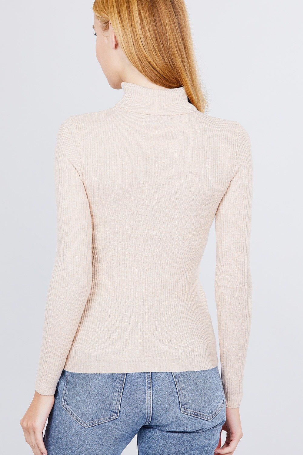 Turtle Neck Viscose Rib Sweater - Absolute Fashion 2020
